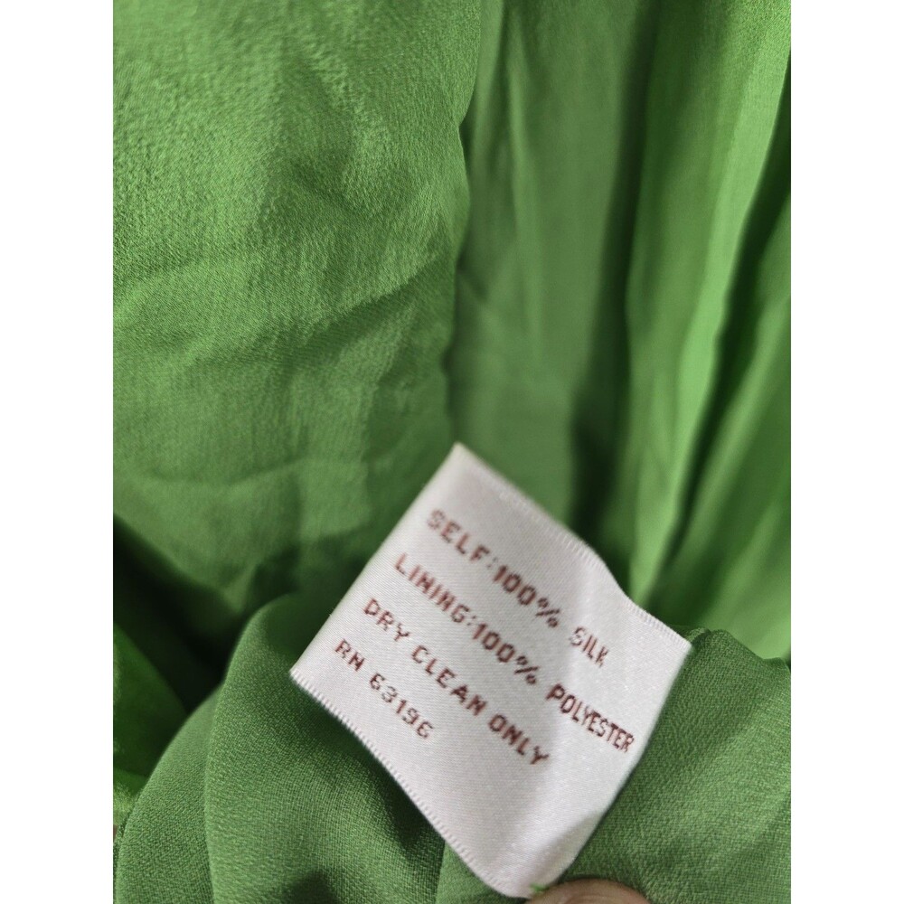 Suzi Chin For Maggy Boutique Green Silk Dress Size 22W  Event Evening Dress BX - Picture 8 of 8